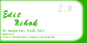 edit mihok business card
